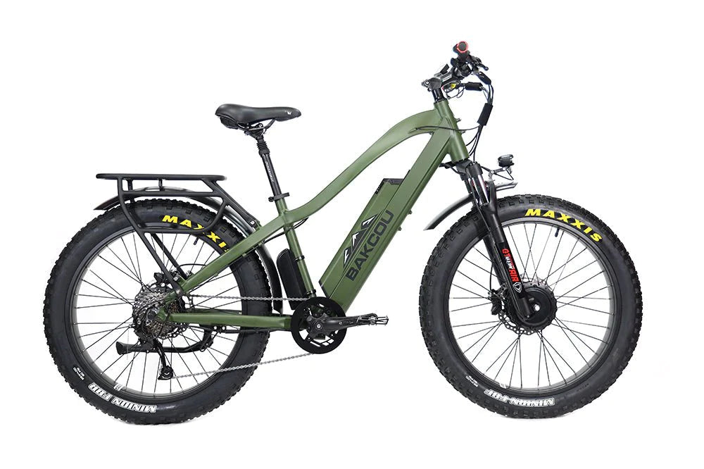 Bakcou Kodiak AWD Dual-Hub 500W Motor Fat Tire Hunting Electric Bike