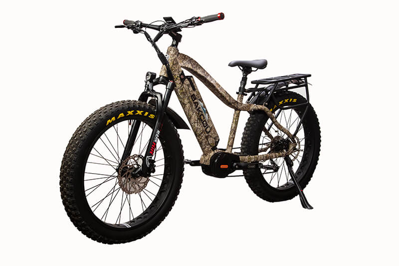 Bakcou Mule Step-Through 26" 1500W Fat Tire Electric Mountain Hunting Bike Bafang Ultra Mid Drive Motor