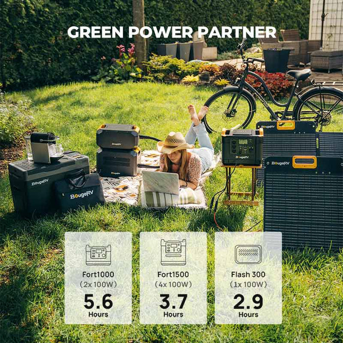 BougeRV LiFePO4 Solar Generator Fort 1000 ISE120N