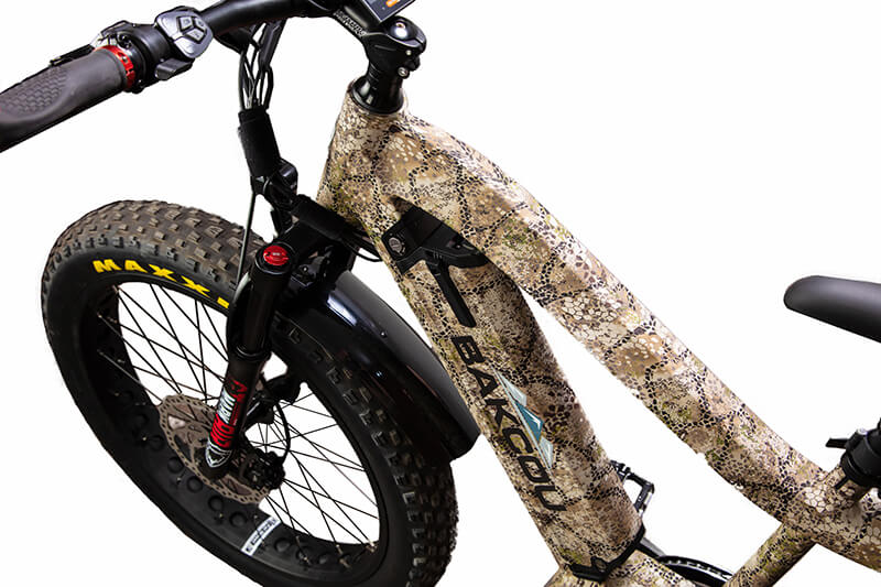 Bakcou Mule Step-Through 26" 1500W Fat Tire Electric Mountain Hunting Bike Bafang Ultra Mid Drive Motor