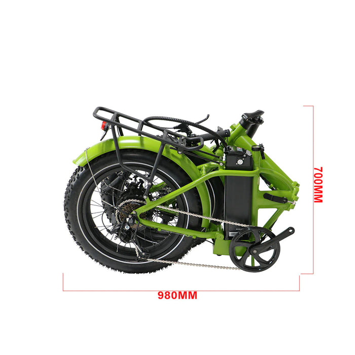 Eunorau E-FAT-MN 48V 500W Foldable Step Over Fat Tire Electric Bike