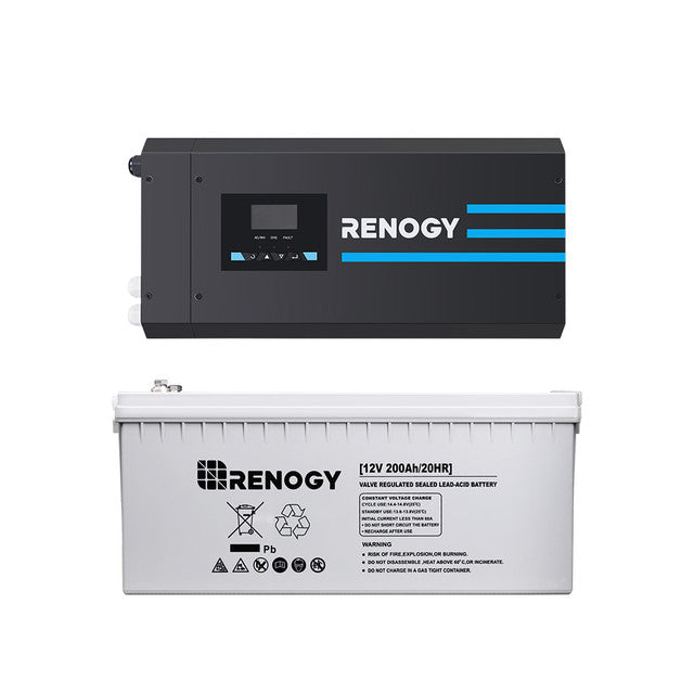 Renogy 2000W 12V Pure Sine Wave Inverter Charger With LCD Display