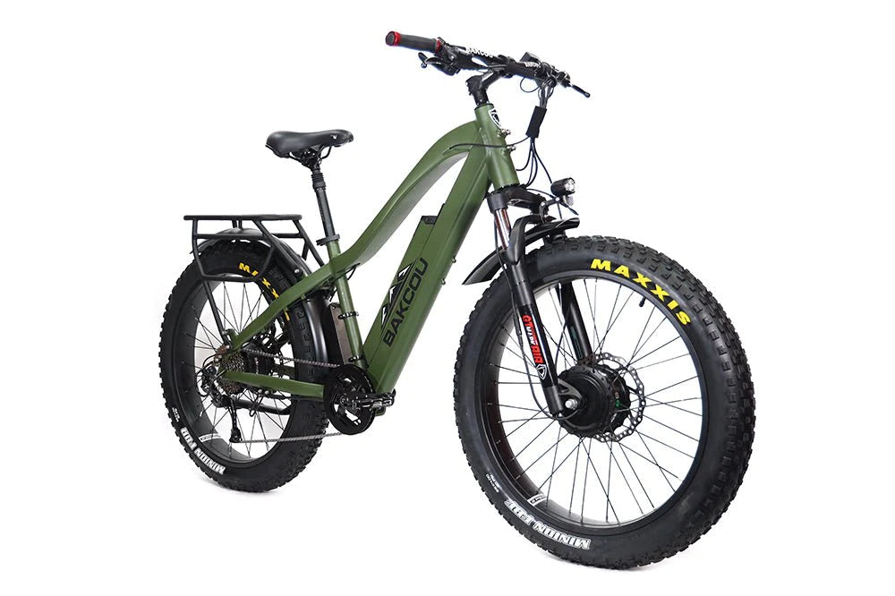 Bakcou Kodiak AWD Dual-Hub 500W Motor Fat Tire Hunting Electric Bike