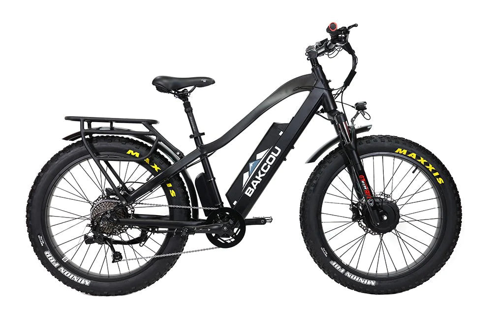 Bakcou Kodiak AWD Dual-Hub 500W Motor Fat Tire Hunting Electric Bike