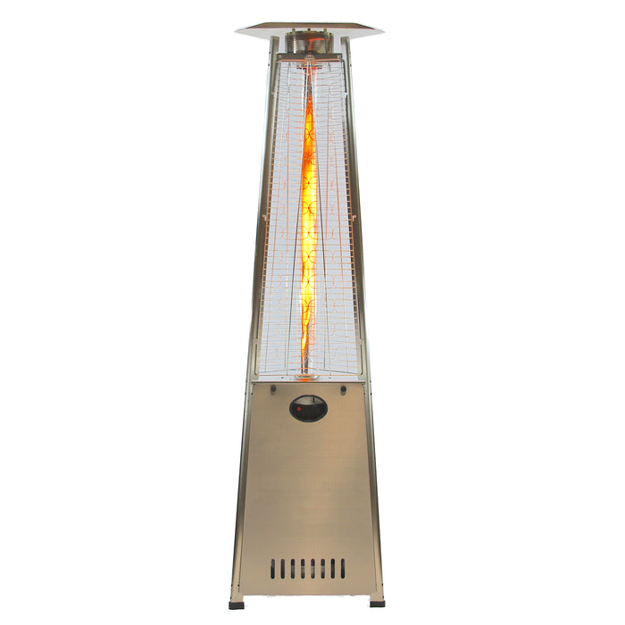 RADtec 93" Pyramid Flame Propane Patio Heater - Stainless Steel Finish (41,000 BTU)