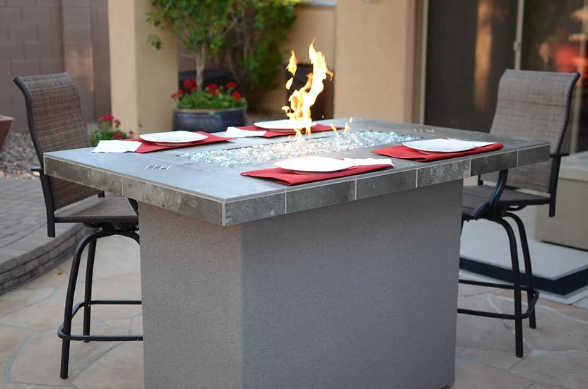 KoKoMo Grills Entertainer Bar Gas Fire Pit Table With Fire Glass Entertainer-FP