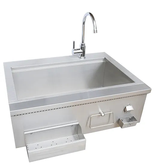 KoKoMo Grills 30" Built-In Cocktail Station With Sink KO-30CKT-SNK