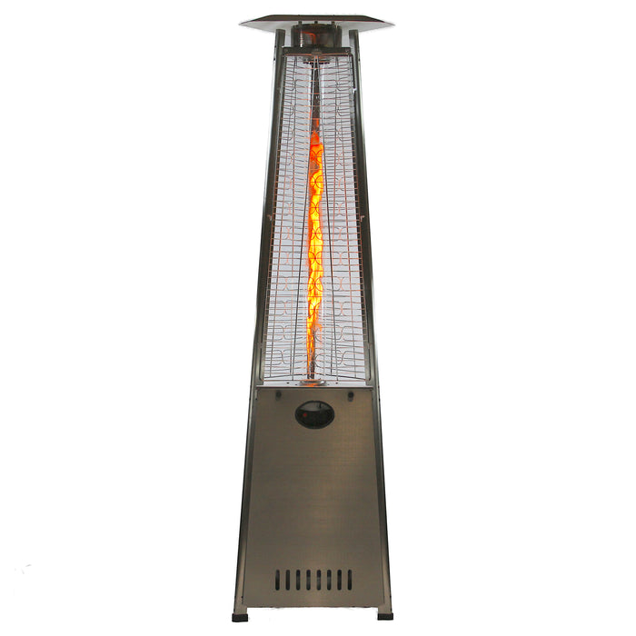 RADtec 93" Pyramid Flame Propane Patio Heater - Stainless Steel Finish (41,000 BTU)