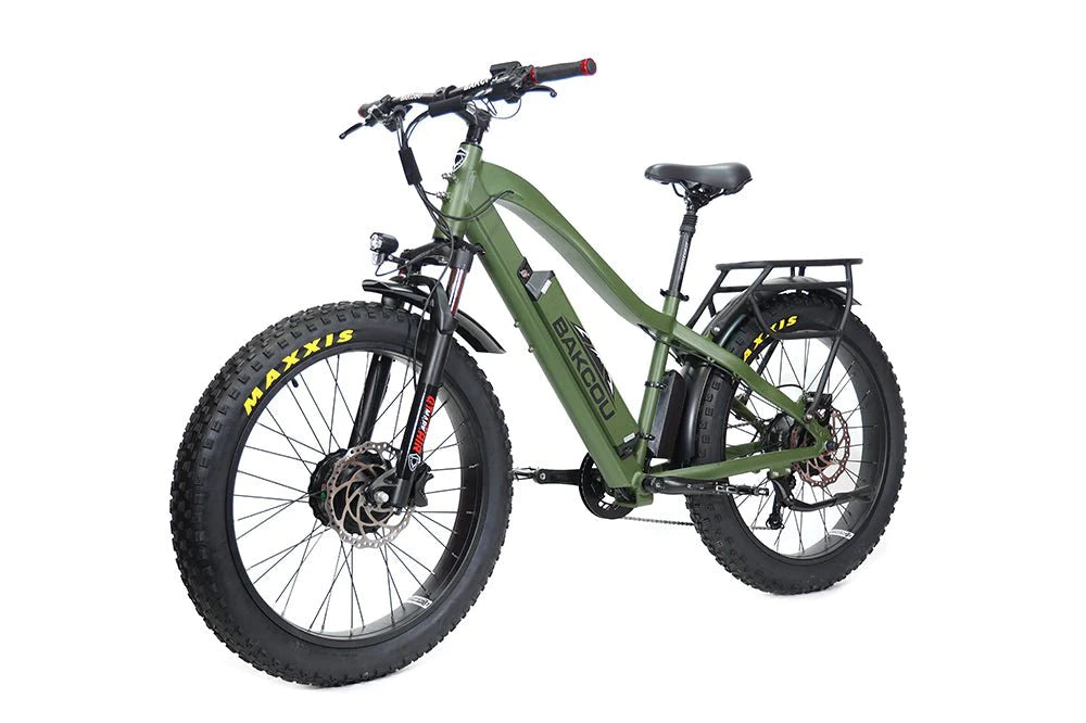 Bakcou Kodiak AWD Dual-Hub 500W Motor Fat Tire Hunting Electric Bike