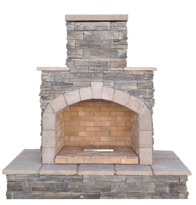 Cal Flame 72” x 38” x 78” Outdoor Fireplace FRP908-3