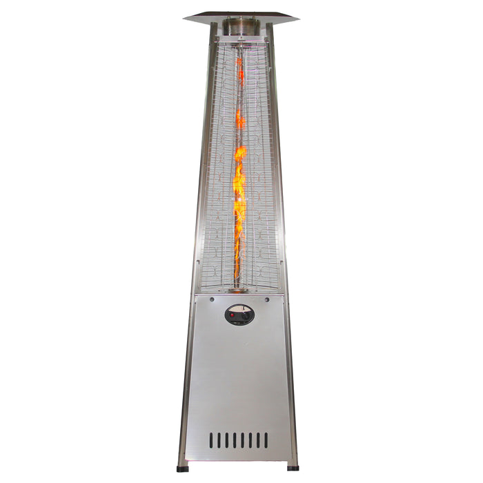 RADtec 93" Pyramid Flame Propane Patio Heater - Stainless Steel Finish (41,000 BTU)