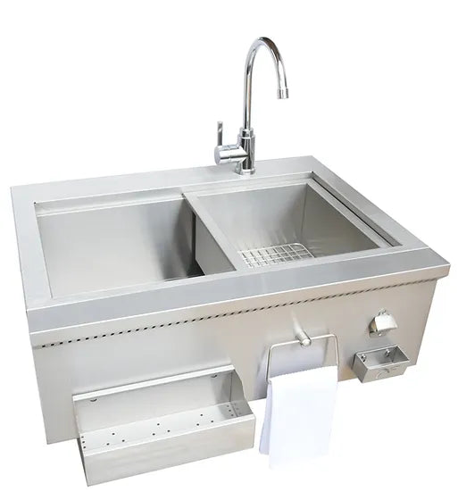 KoKoMo Grills 30" Built-In Cocktail Station With Sink KO-30CKT-SNK