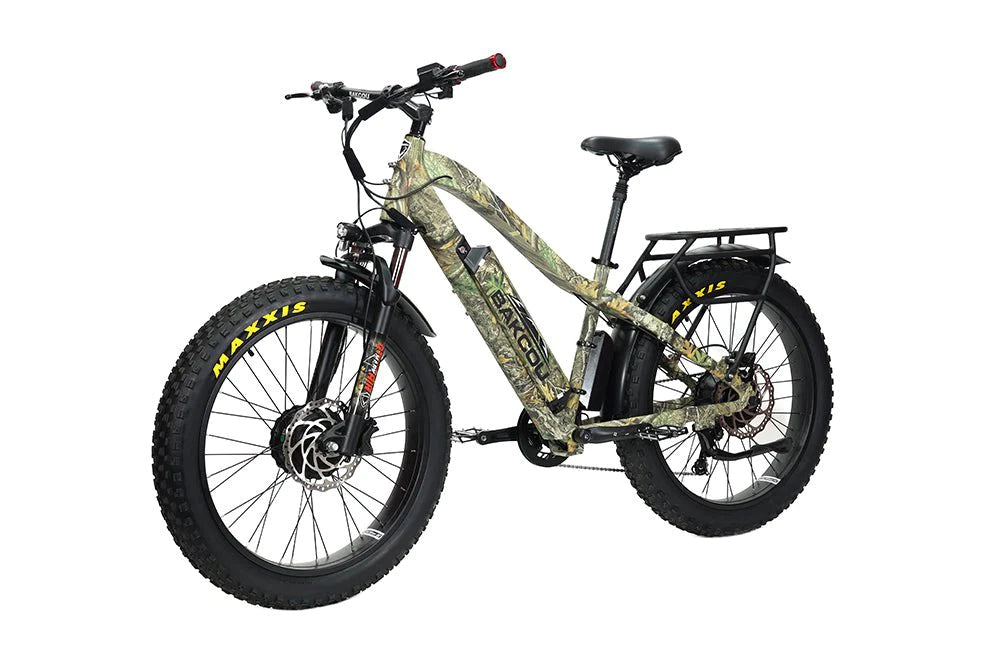 Bakcou Kodiak AWD Dual-Hub 500W Motor Fat Tire Hunting Electric Bike