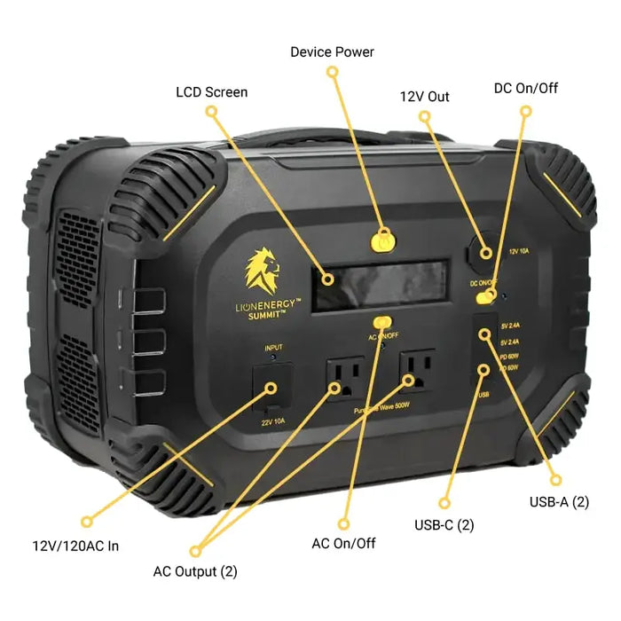 Lion Energy Summit - Bluetooth Portable Generator Kit (665Wh LiFePO4, 530W AC) 50170208