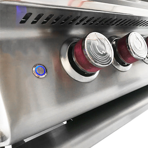 Cal Flame BBQ Built In P Series 6 Burner Grill with Lights, Rotisserie & Back Burner BBQ19P06