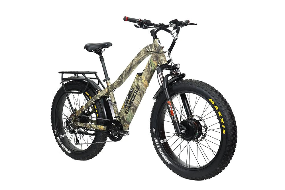 Bakcou Kodiak AWD Dual-Hub 500W Motor Fat Tire Hunting Electric Bike