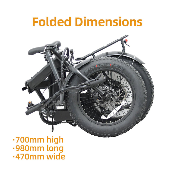 Eunorau E-FAT-MN 48V 500W Foldable Step Over Fat Tire Electric Bike