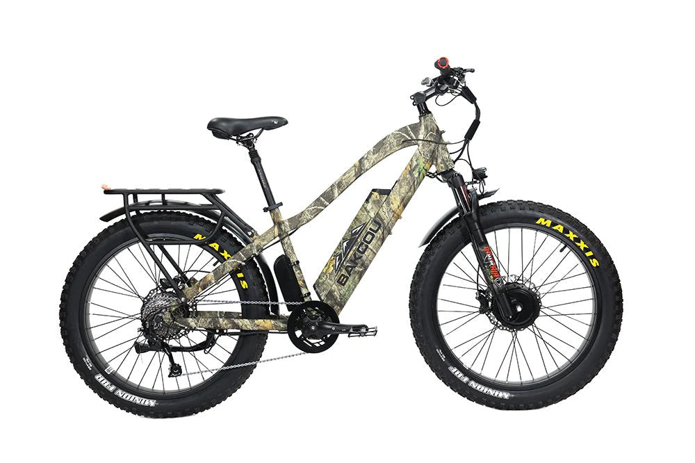 Bakcou Kodiak AWD Dual-Hub 500W Motor Fat Tire Hunting Electric Bike