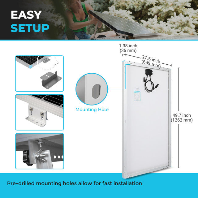 Renogy 175 Watt Rigid Monocrystalline Solar Panel