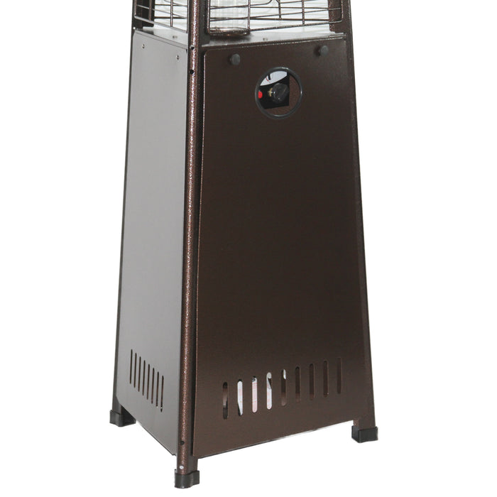 RADtec 93" Pyramid Flame Propane Patio Heater - Antique Bronze Finish (41,000 BTU)