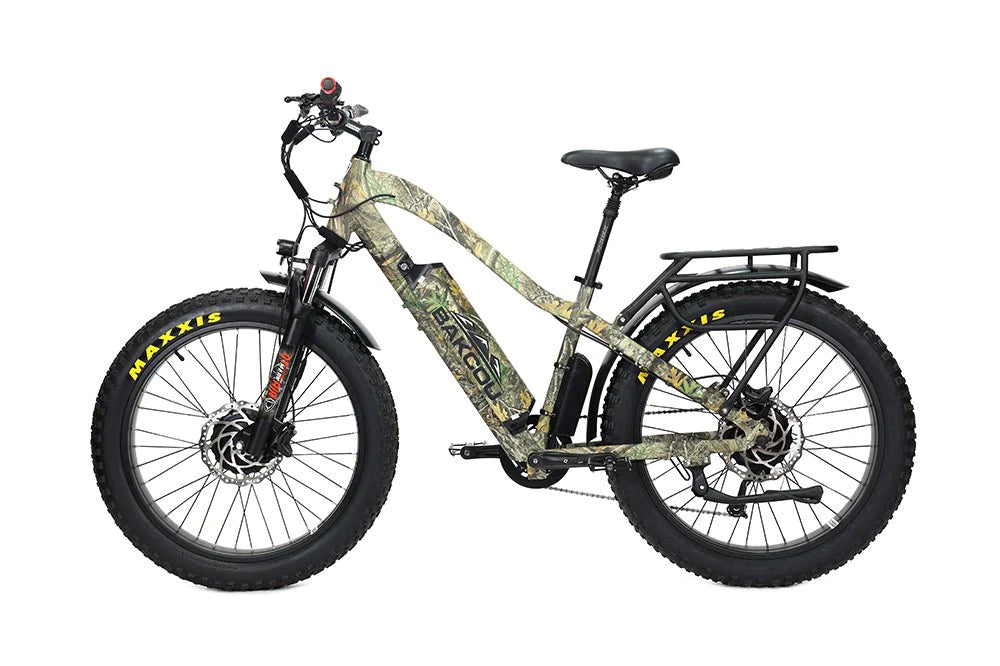 Bakcou Kodiak AWD Dual-Hub 500W Motor Fat Tire Hunting Electric Bike