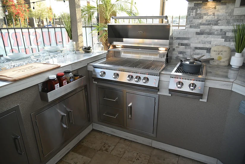 KoKoMo Grills Outdoor Kitchen Stainless Steel Two Drawer - One Door Combo KO-ALPDC