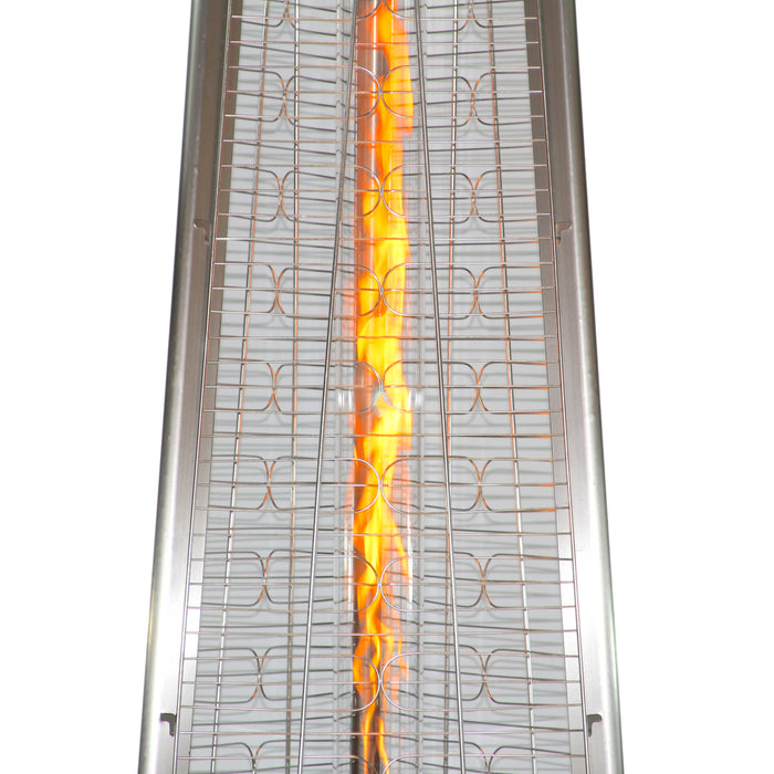 RADtec 93" Pyramid Flame Propane Patio Heater - Stainless Steel Finish (41,000 BTU)