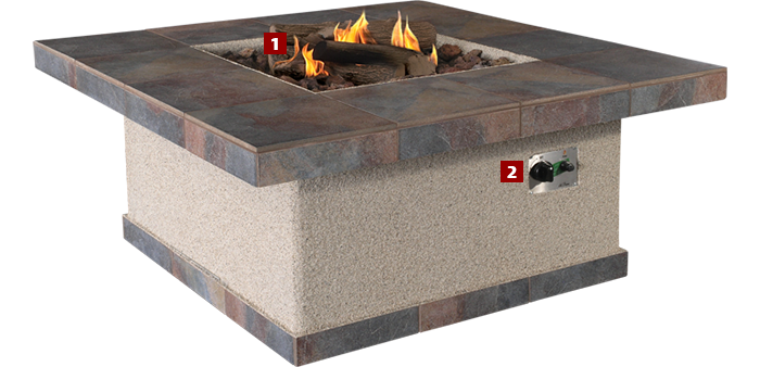 Cal Flame 48” x 72” x 25” Outdoor Fire Pit FPT-RT501M