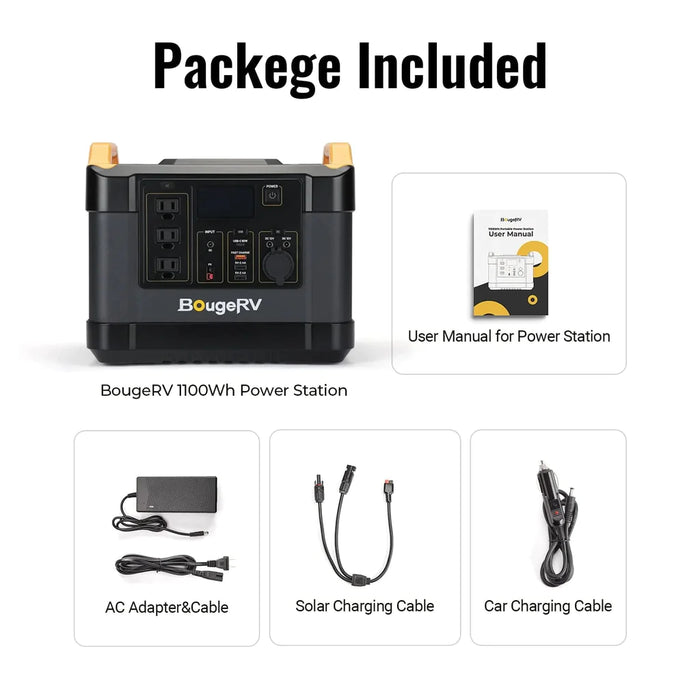 BougeRV NCM 1100Wh Portable Power Station ISE120M