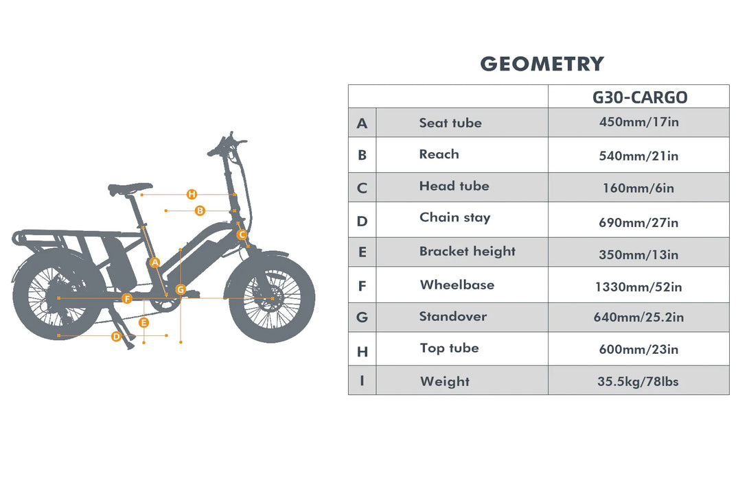 Eunorau G30-CARGO 48V 500W Hub Motor Electric Long Trail Dual Battery Bike