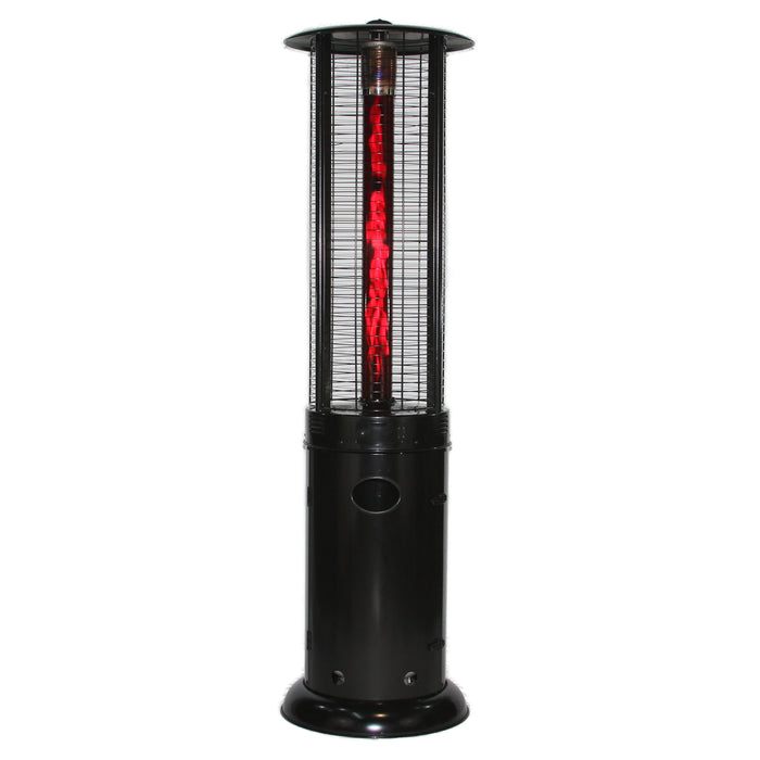 RADtec 80" Ellipse Flame Propane Patio Heater - Black with Ruby Glass (41,000 BTU)