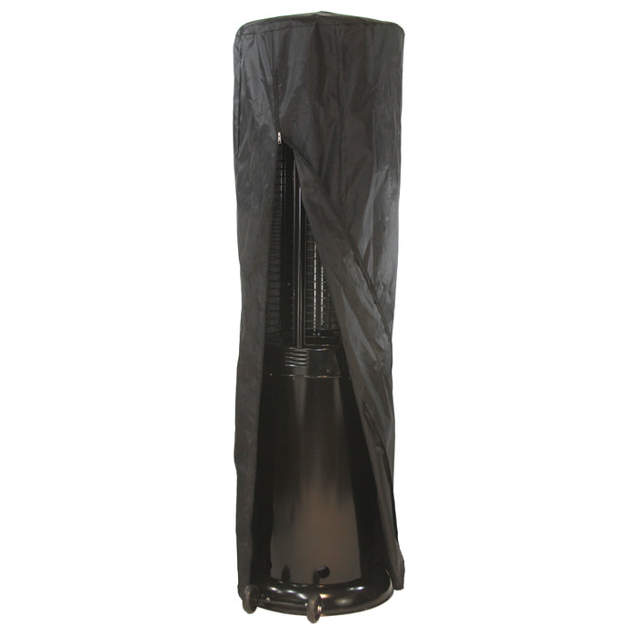 RADtec 89" Tower Flame Propane Patio Heater - Black & Grey Wicker (41,000 BTU)