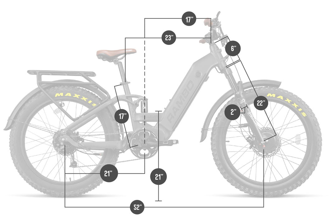 Rambo Hellcat Full Suspension 1000W Dual Motor All-Wheel Drive Electric Bike