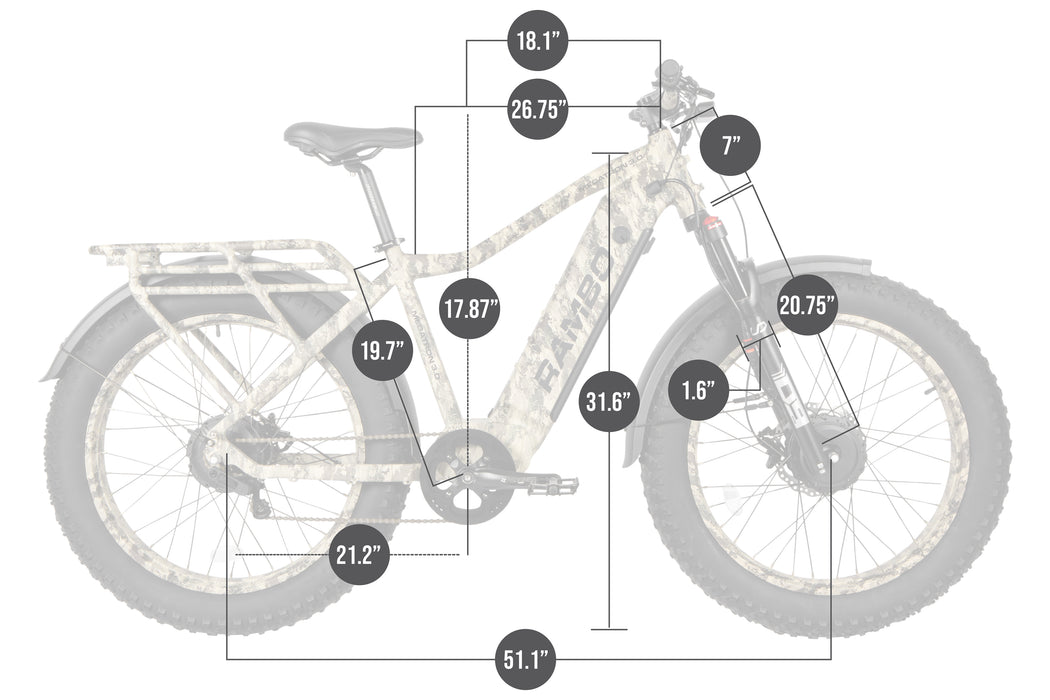 Rambo Megatron 3.0 1000W All-Wheel Drive Electric Bike