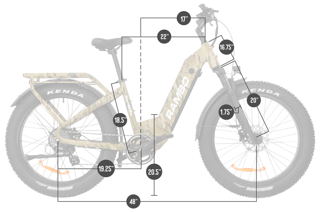 Rambo 750W Savage 2.0 High Performance Electric Bike