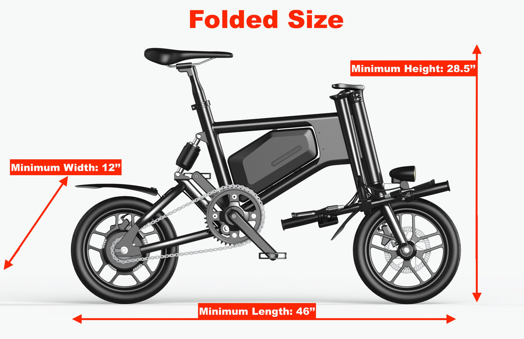 GlareWheel 12" Urban Fashion Foldable Electric Bike EB-X5