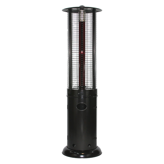 RADtec 80" Ellipse Flame Propane Patio Heater - Black with Ruby Glass (41,000 BTU)