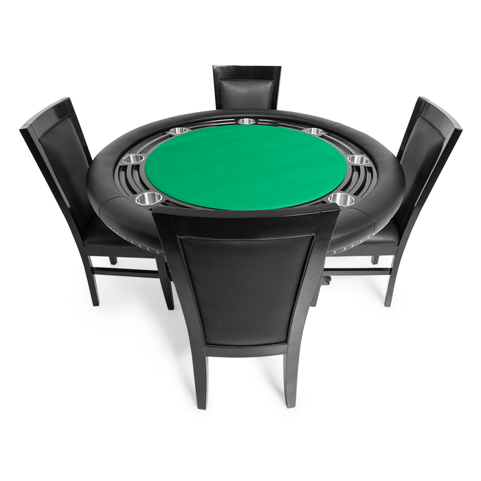 BBO Poker Tables Nighthawk 55" Round Poker Table With Chip Tray 2BBO-NH