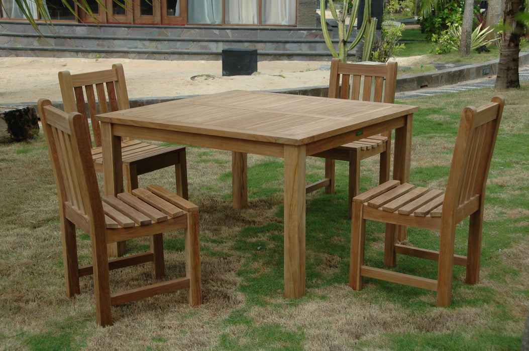 Anderson Teak Windsor Classic Side Chair 5-Pieces Dining Table Set SET-101B