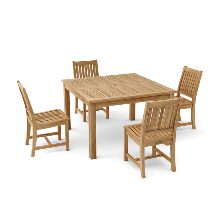 Anderson Teak Windsor Rialto Side Chair 5-Pieces Dining Table Set SET-106B