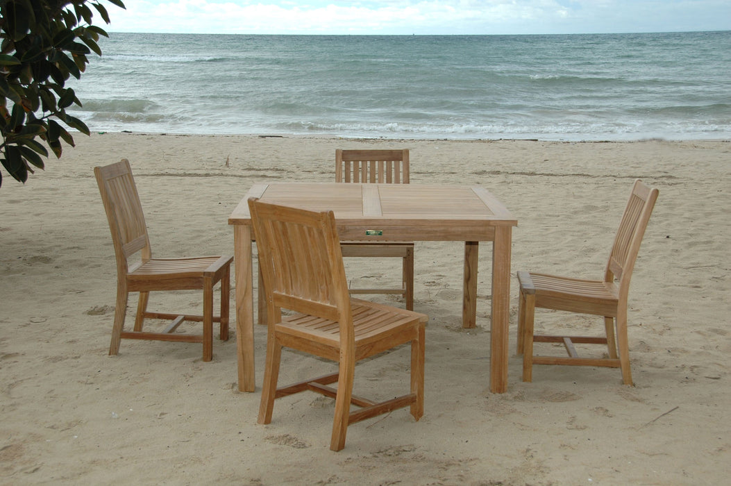 Anderson Teak Windsor Rialto Side Chair 5-Pieces Dining Table Set SET-106B