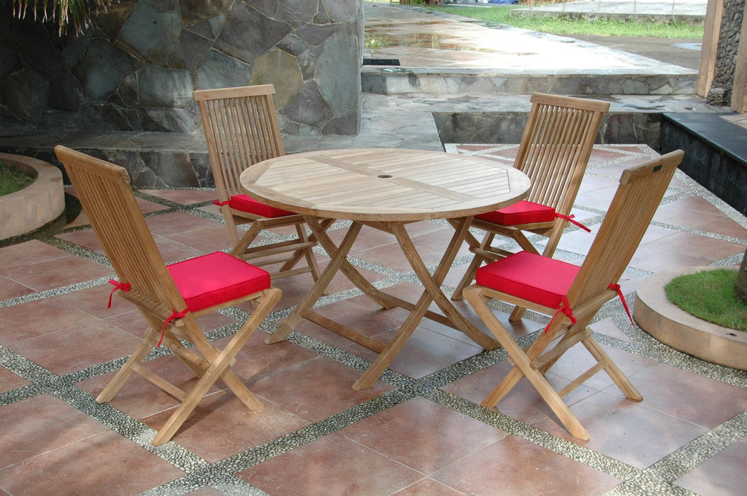 Anderson Teak Classic Bahama 5-Pieces Folding Dining Set SET-107