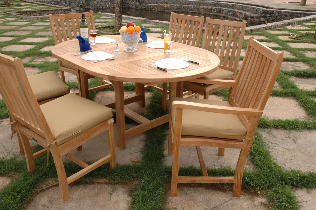 Anderson Teak Bahama Wilshire 7-Pieces Extension Dining Set SET-26