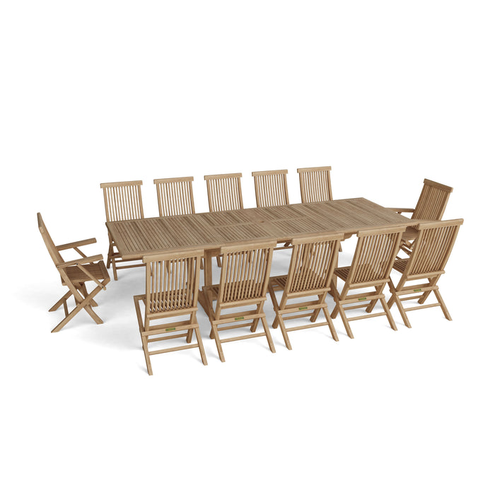 Anderson Teak Valencia Classic 13-Pieces Dining Set SET-32A