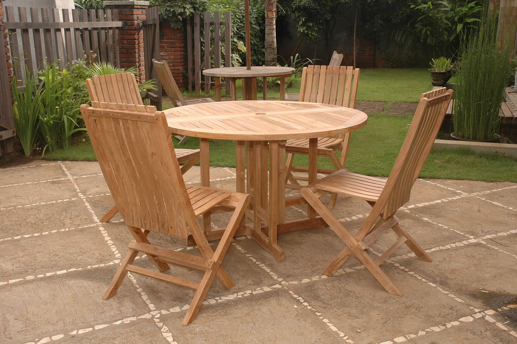 Anderson Teak Butterfly Comfort 5-Pieces Dining Table Set SET-34