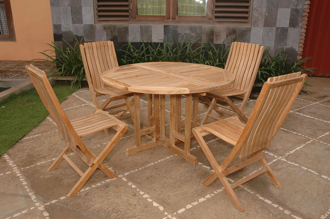 Anderson Teak Butterfly Comfort 5-Pieces Dining Table Set SET-34