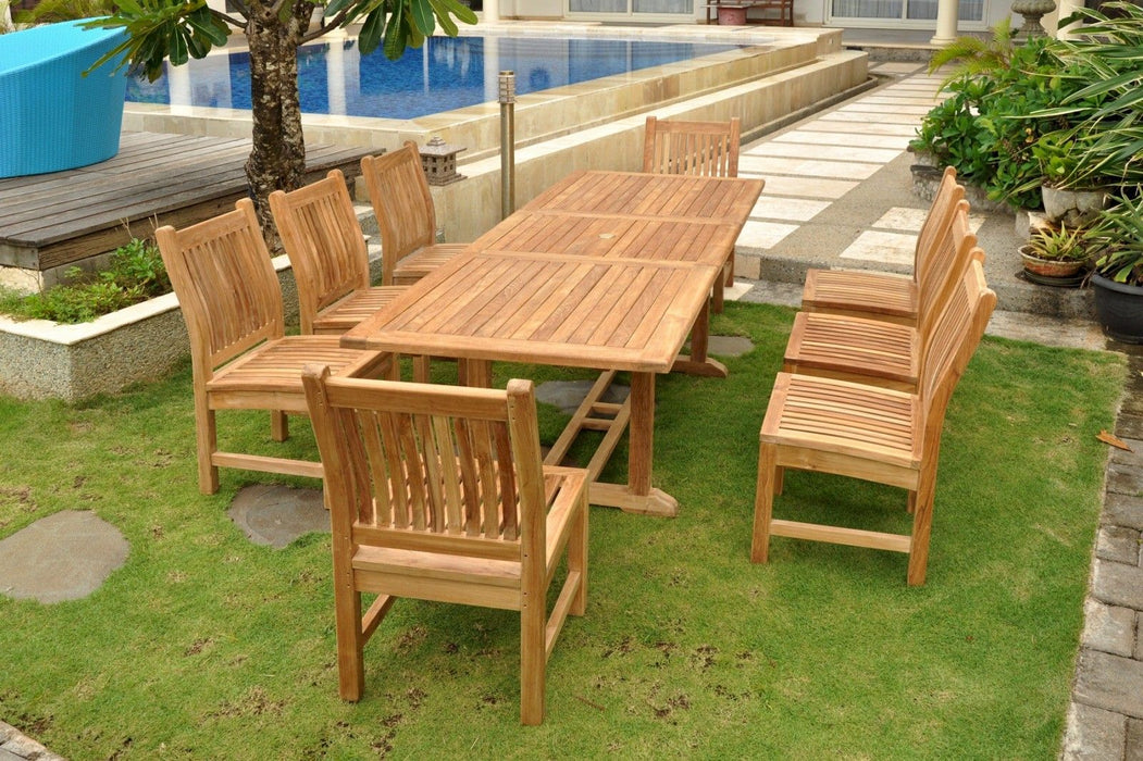 Anderson Teak Bahama Sahara 9-Pieces 8' Rectangular Dining Set SET-81