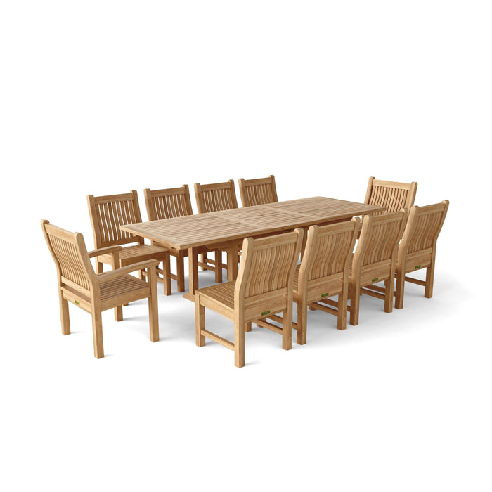 Anderson Teak Bahama Sahara 11-Pieces 8' Rectangular Dining Set SET-88