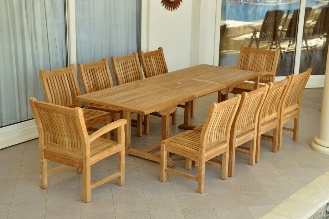 Anderson Teak Bahama Sahara 11-Pieces 8' Rectangular Dining Set SET-88