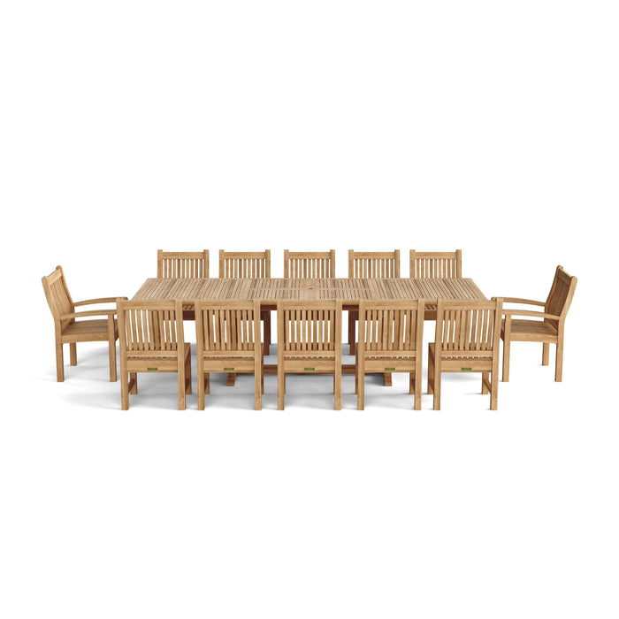 Anderson Teak Valencia Sahara 13-Pieces Rectangular Dining Set SET-90